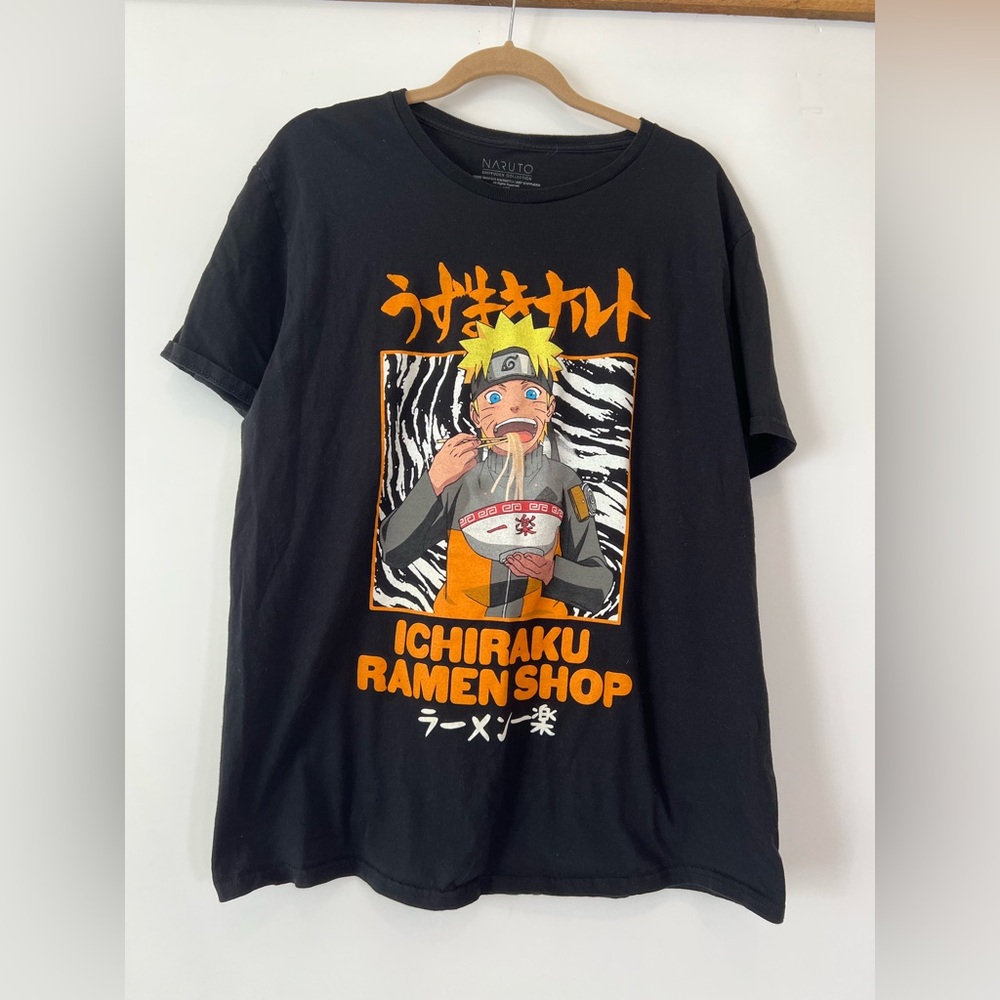 Naruto Ramen Shop Black T-Shirt Size XL